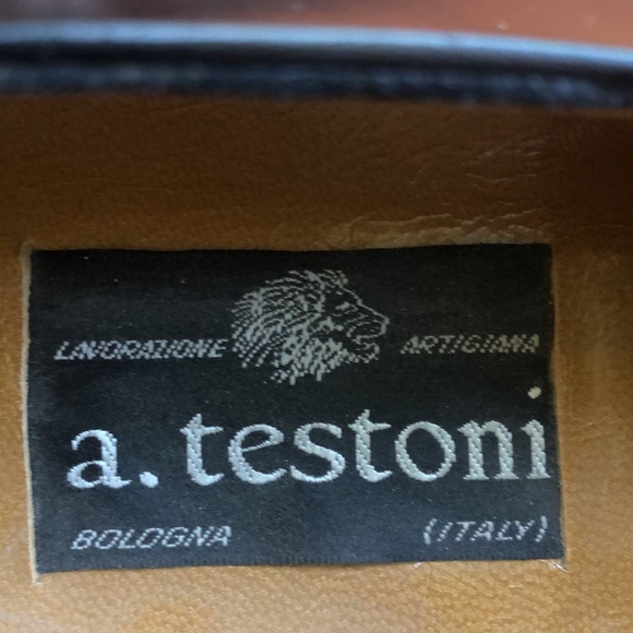 New A. Testoni Brown Leather Loafer size 10.5